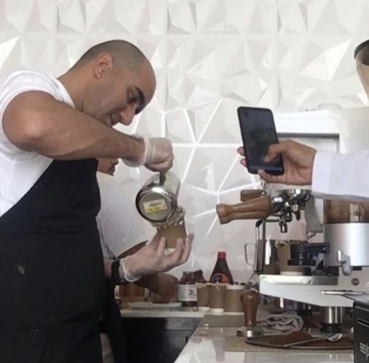 A photograph of 2.M two million coffee