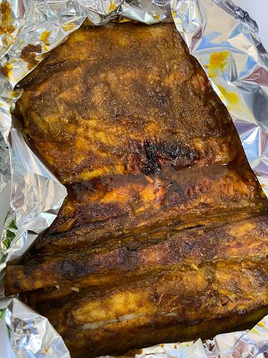 A photograph of Grilled fish