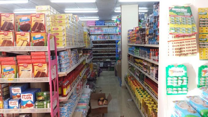 A photograph of desert market