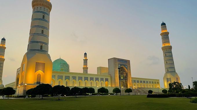A photograph of Sultan Qaboos Mosque