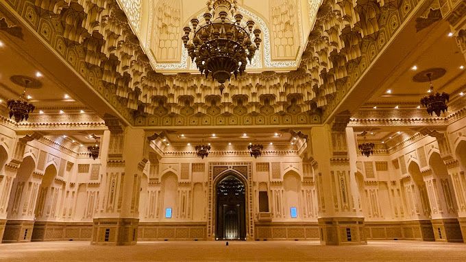 A photograph of Sultan Qaboos Mosque