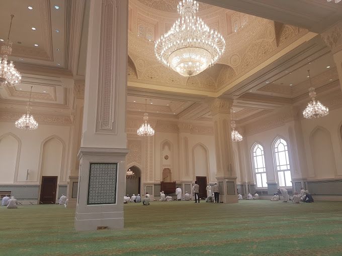A photograph of Sultan Qaboos Mosque