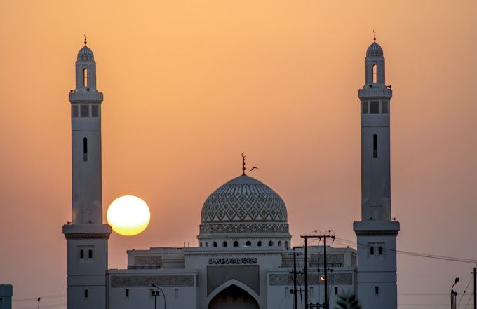 A photograph of Sultan Qaboos Mosque