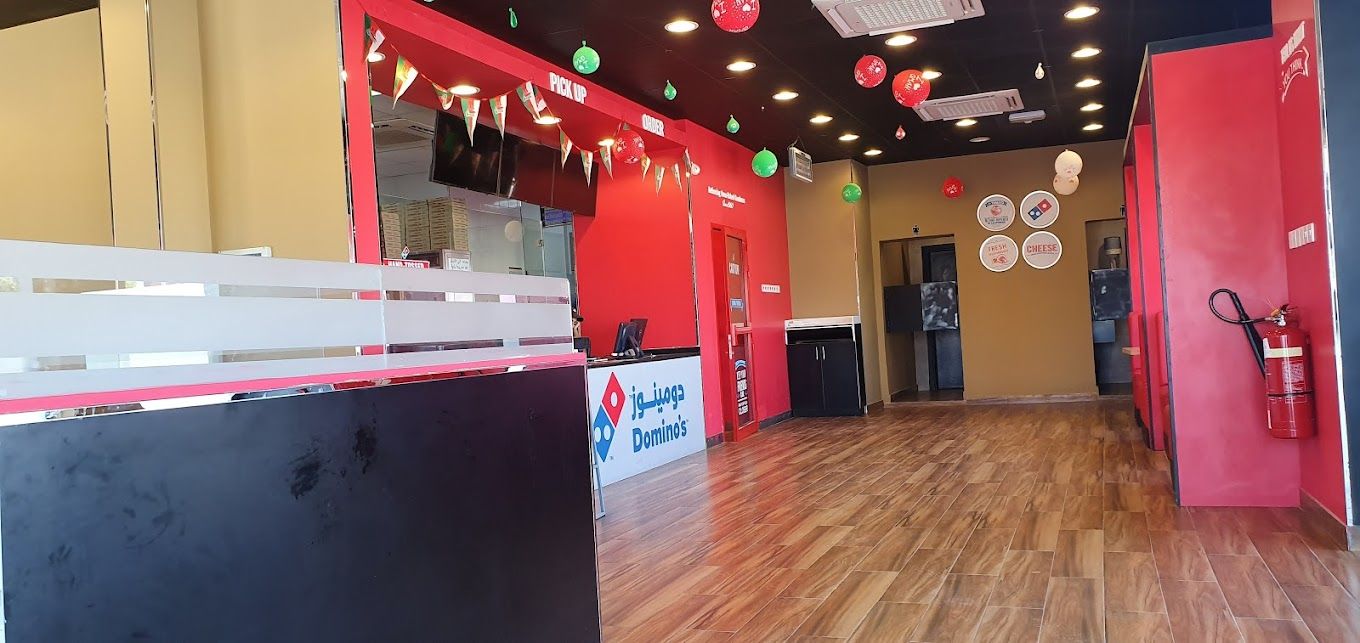 A photograph of Dominos Pizza