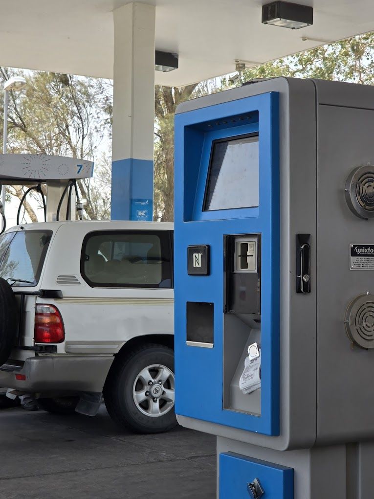 A photograph of Nuwaiseeb gas station