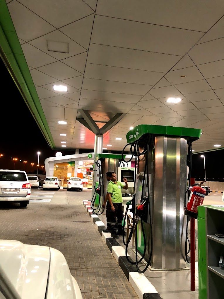 A photograph of Owlaa Gas Station